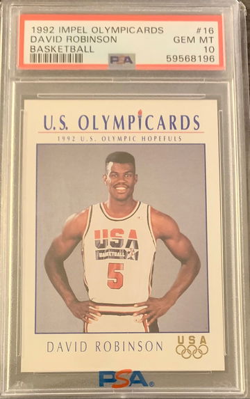 1992 Impel Olympicards Basketball David Robinson #16 - Graded Card PSA 10 Gem MT