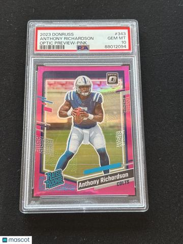 2023 Panini Donruss Anthony Richardson #343 Optic Rookie PSA 10