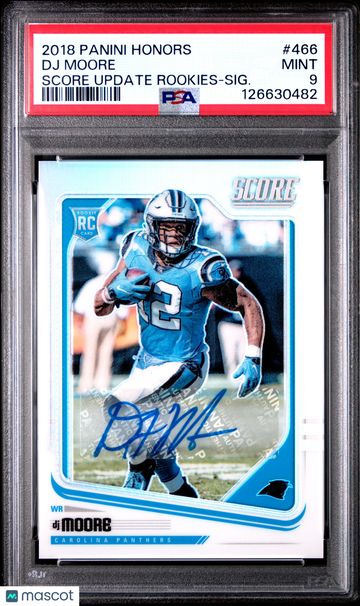 2018 Panini Honors Score Update Rookies DJ Moore #466 SIG. PSA 9