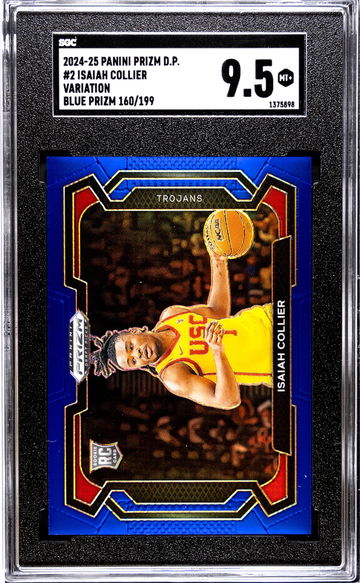 2024 Panini Prizm DP Blue Isaiah Collier #2 RC Variation /199 SGC 9.5