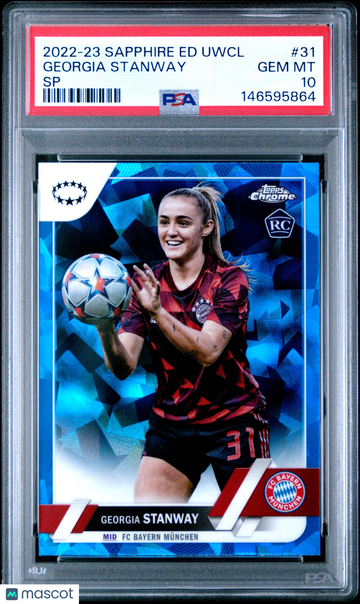 2022-23 Topps Chrome Sapphire Edition Georgia Stanway #31 SP Rookie PSA 10