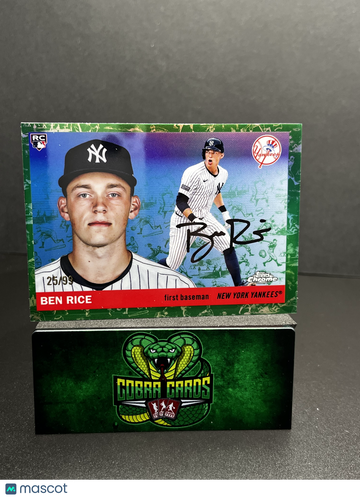 2025 Topps Chrome Platinum Ben Rice #311 Green Toile /99 RC