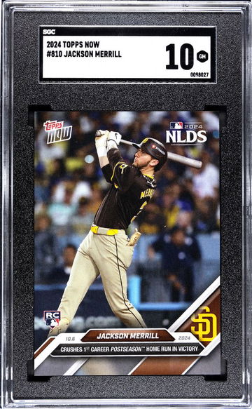 2024 TOPPS JACKSON MERRILL NOW #810 Rookie limited /3840 SGC 10