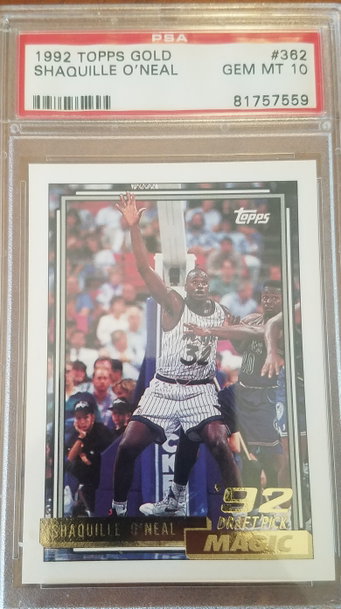 Shaquille O'Neal Topps Gold RC PSA 10