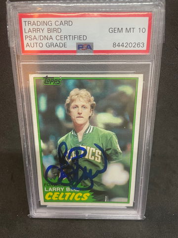 1981 Larry Bird Rookie Auto PSA 10