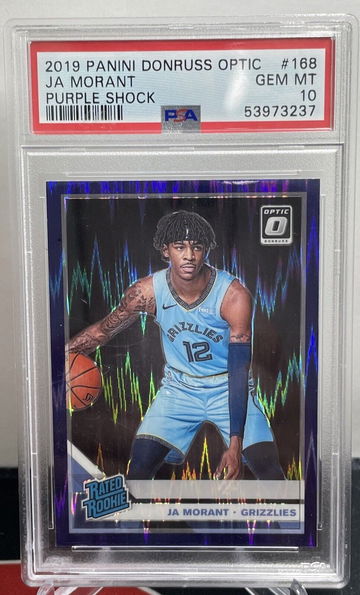 2019 Panini Donruss Optic #168 Ja Morant Purple Shock PSA 10