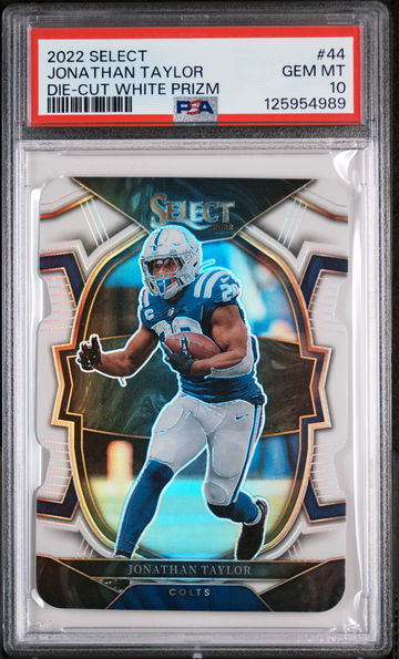 2022 Panini Select Prizm White Jonathan Taylor #44 /99 PSA 10