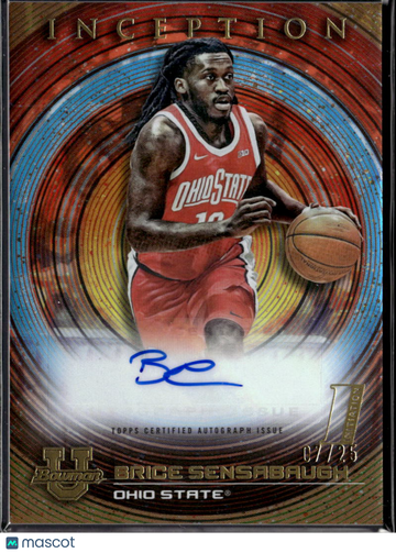 Brice Sensabaugh 2023 Bowman University Inception Auto /25 Ohio State Buckeyes