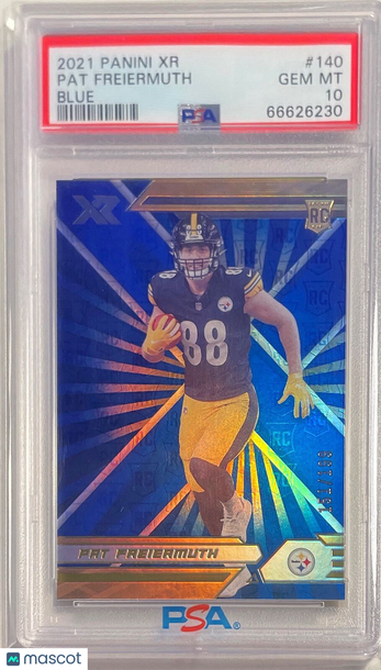 2021 Panini XR Pat Freiermuth #140 Blue PSA 10