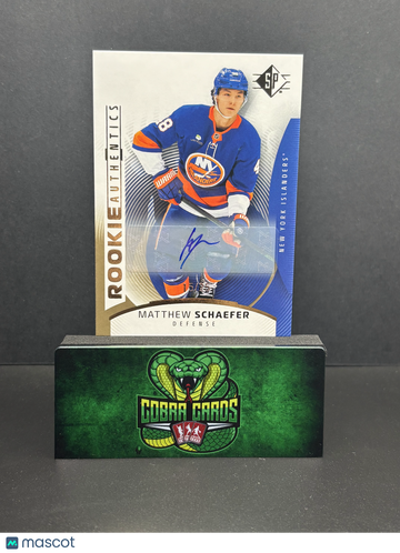 2025 Upper Deck SP Hockey Rookie Authentics Matthew Schaefer #111 Gold Signatures 15/25