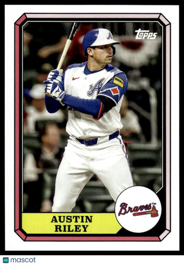 2025 Topps Archives Austin Riley #87BB-24 1987 Topps Boardwalk and Baseball