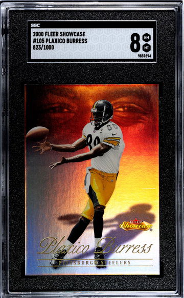 2000 Fleer Showcase Plaxico Burress #105 /1000 SGC 8