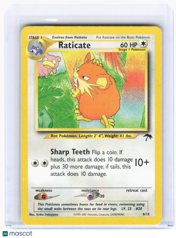 Southern Islands Raticate Non-Foil Promo (Lightly Played) #6/18