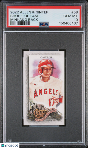 2022 Topps Allen & Ginter Shohei Ohtani #58 Mini A&G Back PSA 10