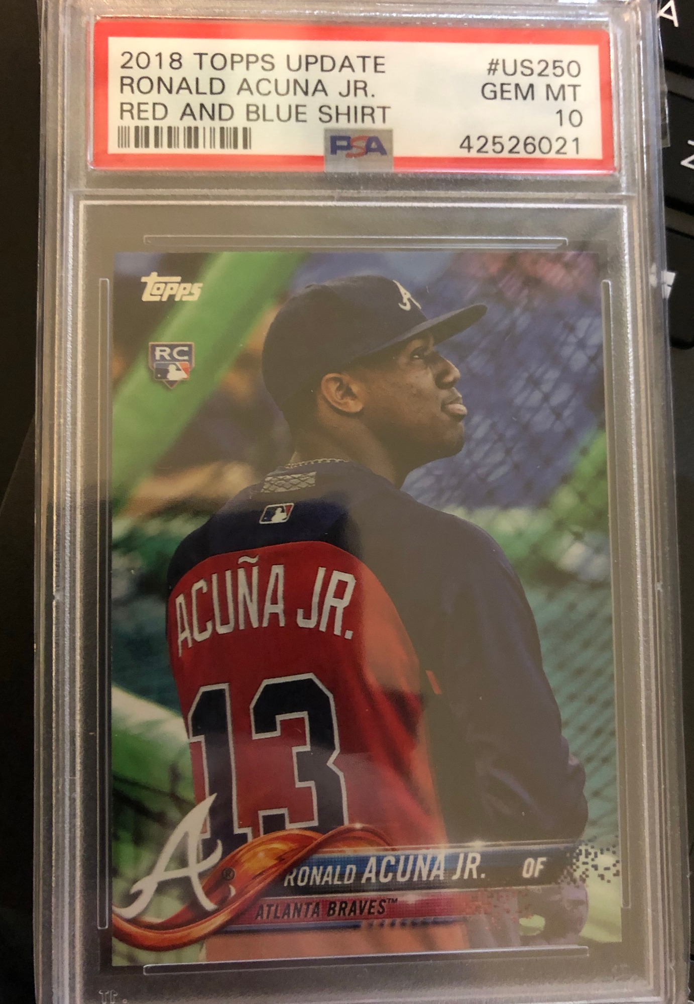Ronald Acuna 2018 Topps Update Variation PSA 10