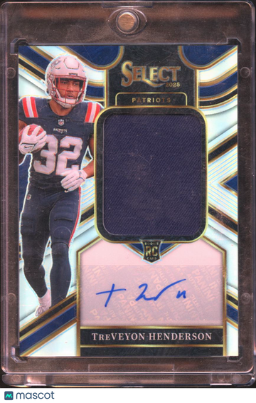 2026 Panini Select Prizm TreVeyon Henderson #JRS-THN /249 RC Authentic Memorabilia Jumbo Rookie Signature Swatches