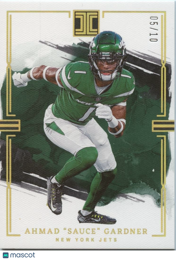 2023 Ahmad Gardner Ahmad Sauce Gardner #74 Gold Panini Authentic