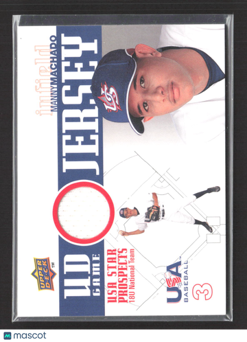 2009 Upper Deck USA Baseball Star Prospects Manny Machado #GJU-10 Game-Used Jersey
