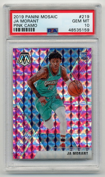 Ja Morant 2019-20 Mosaic Pink Camo Prizm PSA 10