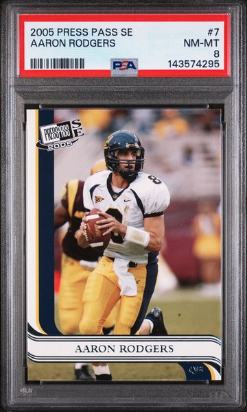 2005 Press Pass Se Aaron Rodgers #7 PSA 8