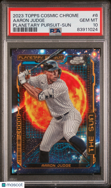 2023 Topps Cosmic Chrome Planetary Pursuit Aaron Judge #6 Sun PSA 10