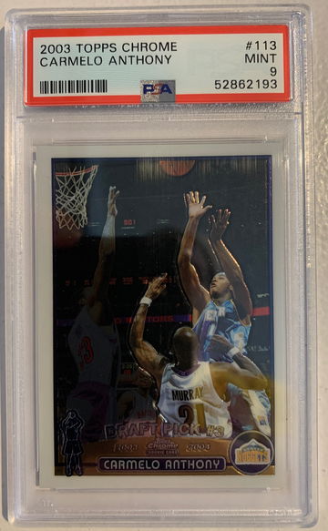 2003 Topps Chrome #113 Carmelo Anthony RC PSA 9 MINT