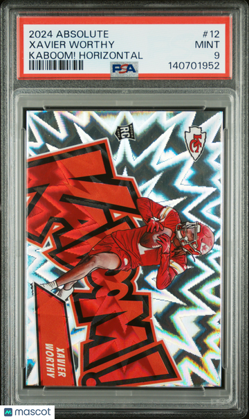 2024 Panini Absolute Kaboom! Xavier Worthy #12 PSA 9