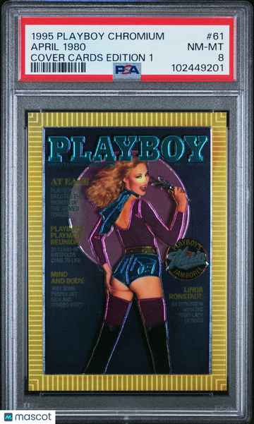 1995 Playboy Chromium Cover Cards Edition 1 April 1980 #61 PSA 8