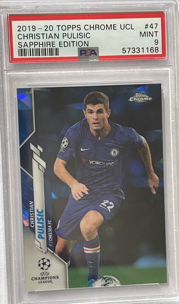 2019-20 Topps Chrome UCL Sapphire Christian Pulisic #47 PSA 9 *MINT*
