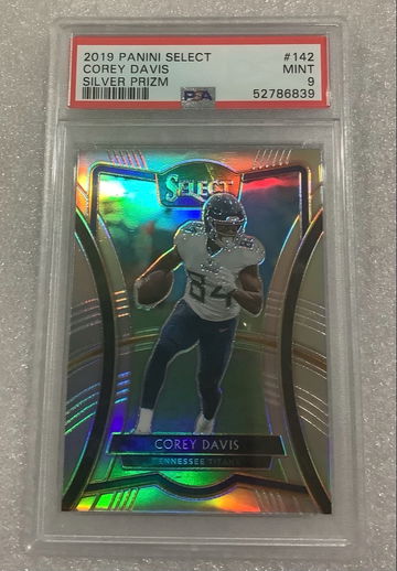 2019 Select Silver Corey Davis Premier level Psa 9 Titans Jets 
