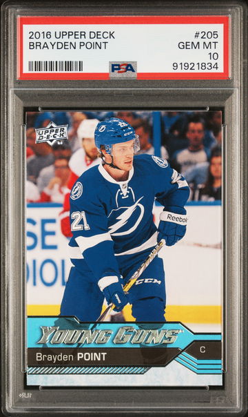 2016 Upper Deck Young Guns Brayden Point #205 PSA 10