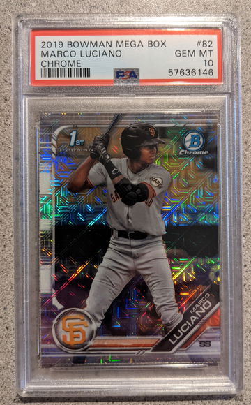 2019 Bowman Chrome Marco Luciano PSA 10 Mega Box