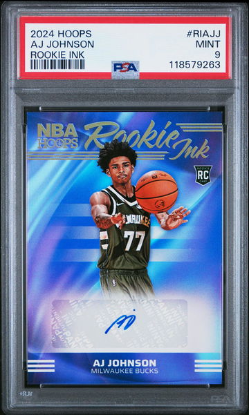 2024 Panini NBA Hoops Rookie Ink Aj Johnson #RIAJJ PSA 9