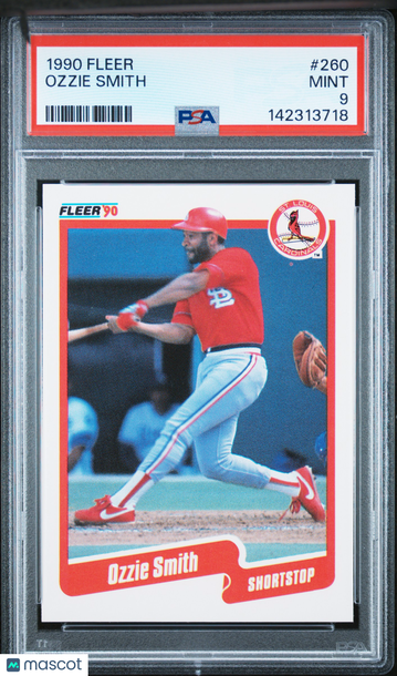 1990 Fleer Ozzie Smith #260 PSA 9