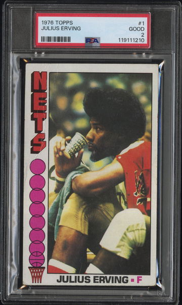 1976 Topps Julius Erving #1 PSA 2