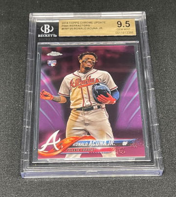 2018 Topps Chrome Update Pink Refractors Ronald Acuna Jr.  BGS 9.5 Gem Mint