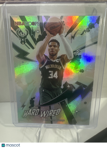 2026 Panini NBA Hoops Hard Wired Holo Silver Holo Giannis Antetokounmpo Bucks Basketball Card