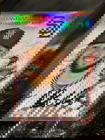 2023 Topps Chrome Platinum FERNANDO TATIS JR. #/75 Rose Gold Toile 366 Padres