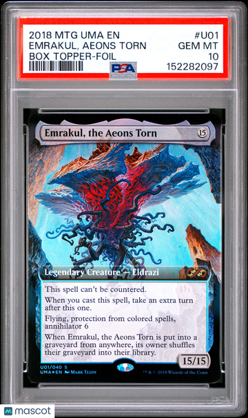 Ultimate Masters: Box Toppers Emrakul, the Aeons Torn Foil Special PSA 10 #U01/040