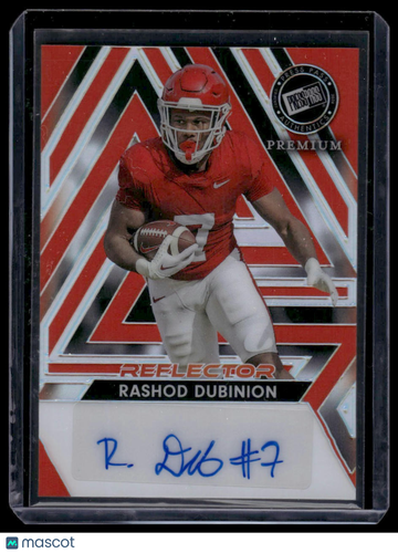 2024 Press Pass Premium Rashod Dubinion #BA-RD1 Autographs Prismatic Red Reflector AU,SN