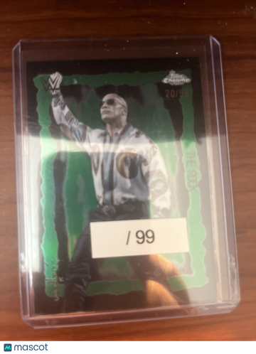 2025 Topps Chrome WWE The Rock Green
