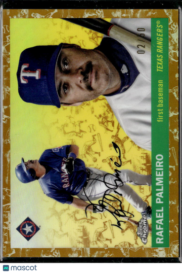 Rafael Palmeiro 2024 Topps Chrome Auto Gold /60 Texas Rangers
