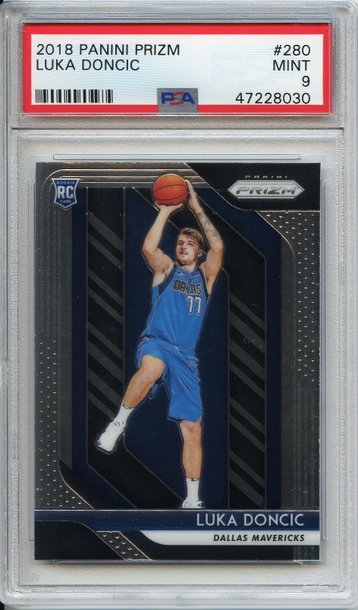 Luka Doncic Prizm Rookie PSA 9