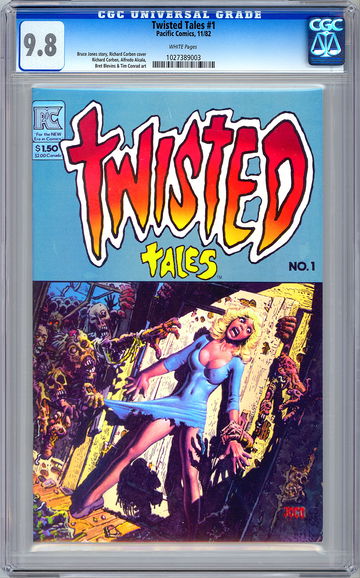 TWISTED TALES #1 CGC 9.8 RARE CULT CLASSIC INDIE HORROR SERIES PACIFIC 1982