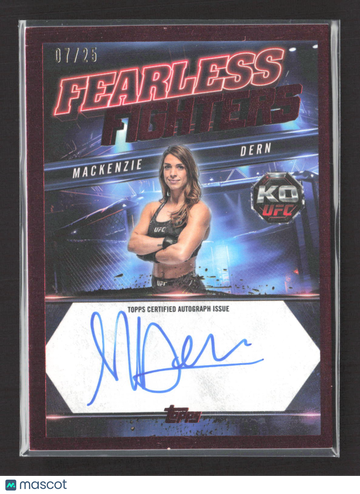 2025 Topps Knockout UFC Fearless Fighters Mackenzie Dern #FF-MD Red /25