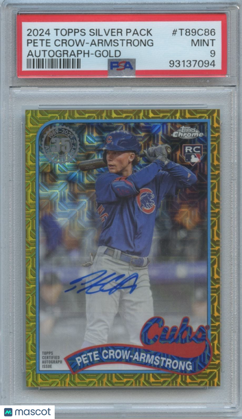 2024 Topps Chrome Pete Crow-Armstrong Rookie PSA 9 Topps