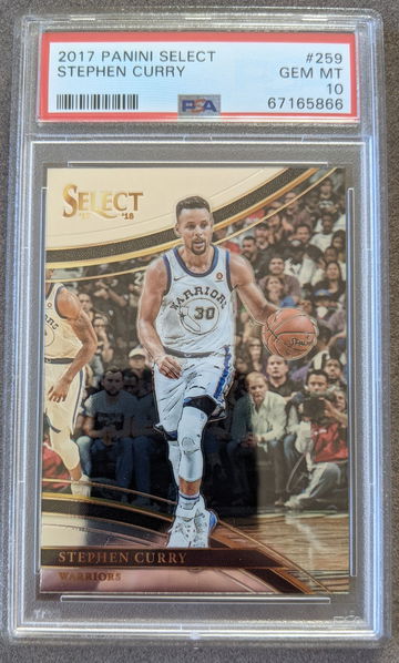 PSA 10 - 2017 Panini Select #259 Stephen Curry Warriors