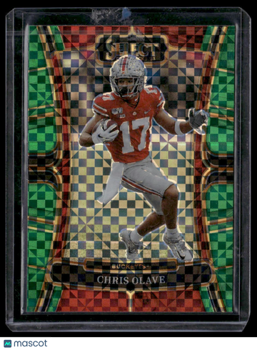 2023 Panini Select Draft Picks Chris Olave #61 Green Squares Prizm