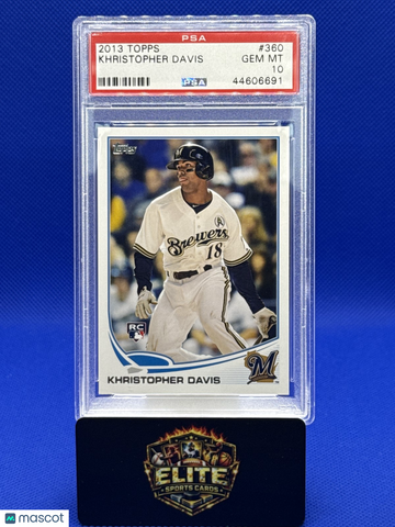 2013 Topps Khristopher Davis #360 RC PSA 10
