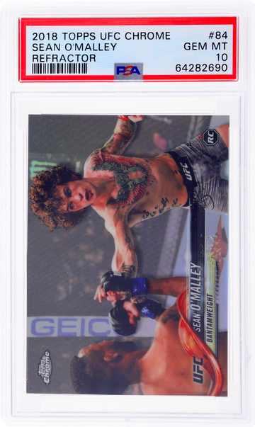 2018 Topps Chrome Refractor Sean O'Malley #84 RC PSA 10